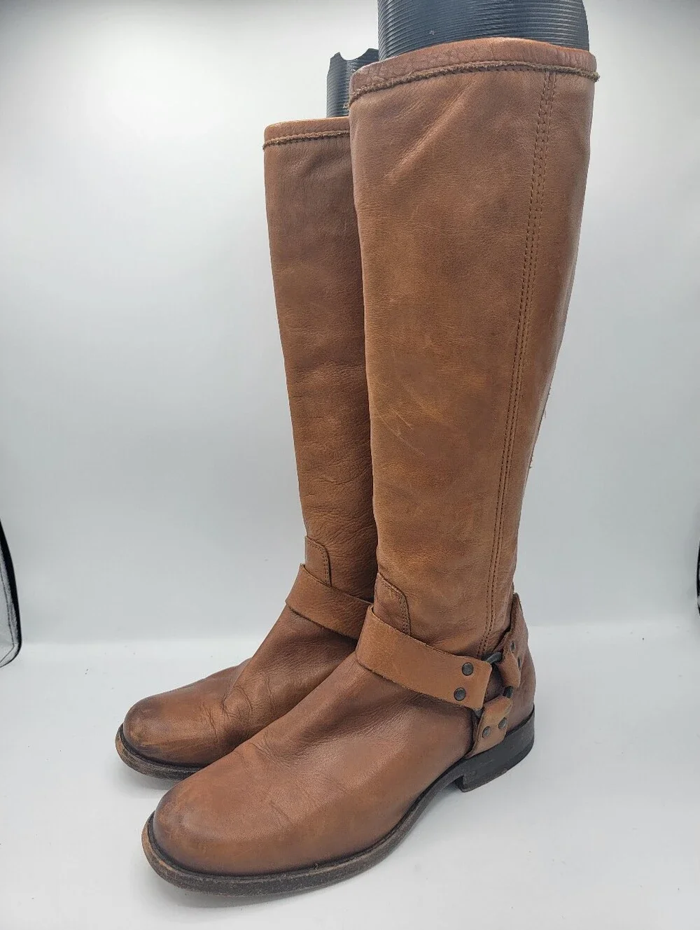 Frye Harness Tall Leather Boots - Brown